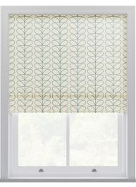 Orla Kiely Linear Stem Dark Powder Blue Roman Blinds