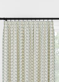 Orla Kiely Linear Stem Dark Powder Blue Eyelet Curtain
