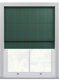 Orla Kiely Linear Stem Evergreen Roman Blinds