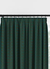 Orla Kiely Linear Stem Evergreen Pencil Pleat Curtain