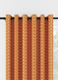 Orla Kiely Linear Stem Persimmon Eyelet Curtain