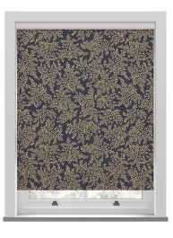 Sara Miller Little Leaves Smokey Blue Roller Blind
