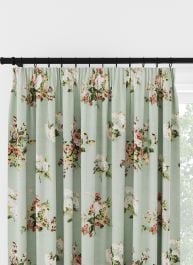 Laura Ashley Rosemore Sage Pencil Pleat Curtain