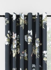Laura Ashley Rosemore Midnight Eyelet Curtain