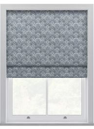 Laura Ashley Musica Velvet Dusky Seaspray Roman Blind