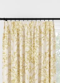 Laura Ashley Picardie Gold Pencil Pleat Curtain