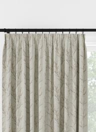 Laura Ashley Pussy Willow Embroidery Blush Pencil Pleat Curtain