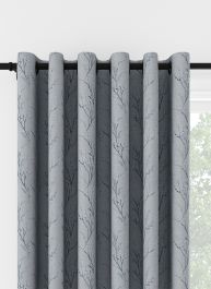 Laura Ashley Pussy Willow Embroidery Seaspray Eyelet Curtain