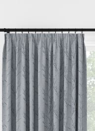 Laura Ashley Pussy Willow Embroidery Seaspray Pencil Pleat Curtain