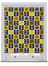 Orla Kiely Spot Flower Stem Yellow & Grey Roller Blind