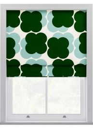 Orla Kiely Shadow Flower Jade & Duckegg Roman Blinds