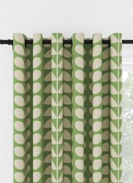 Orla Kiely Solid Stem Green Eyelet Curtain