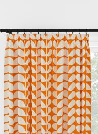 Orla Kiely Solid Stem Tomato Pencil Pleat Curtain