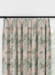 Laura Ashley Tapestry Floral Chenille Blush Pencil Pleat Curtain