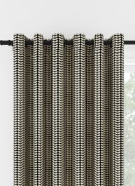 Orla Kiely Tiny Stem Black Eyelet Curtain