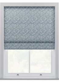 Laura Ashley Willow Leaf Chenille Pale Seaspray Roman Blind