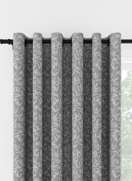 Laura Ashley Willow Leaf Chenille Steel Eyelet Curtain