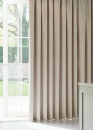 Almond Cream Soft Canvas Curtain