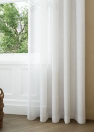 Ice White Soft Stripe Sheer Voile Curtain