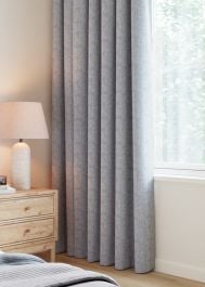 Navy Artisan Herringbone Curtain