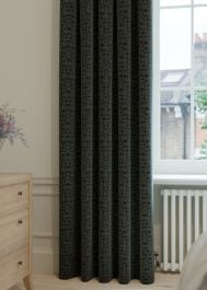 Noir ModGeo Jacquard Curtain