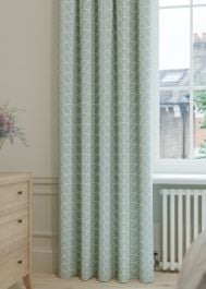 Orla Kiely Linear Stem Aqua Curtain