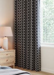 Orla Kiely Linear Stem Liquorice Curtain