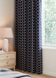 Orla Kiely Linear Stem Navy Whale Curtain