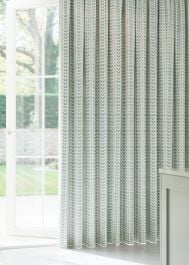 Sea Glass Botanical Stripe Curtain