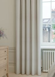 Silver Stitch Stripe Embroidered Curtain