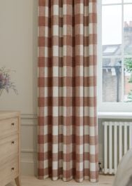 Sophie Allport Gingham Rustic Red Curtain