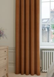 Spiced Terracotta Velvet Curtain