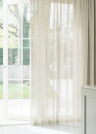 Warm Mink Relaxed Weave Sheer Curtain