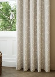 Warm Nougat Embroidered Meadow Curtain