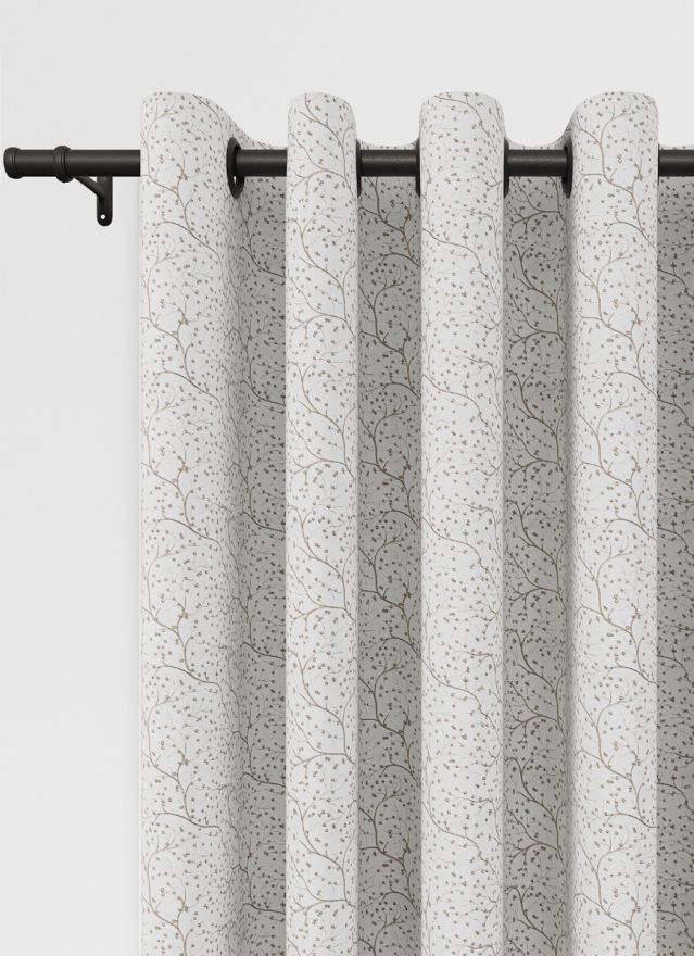 White Patterned Curtains