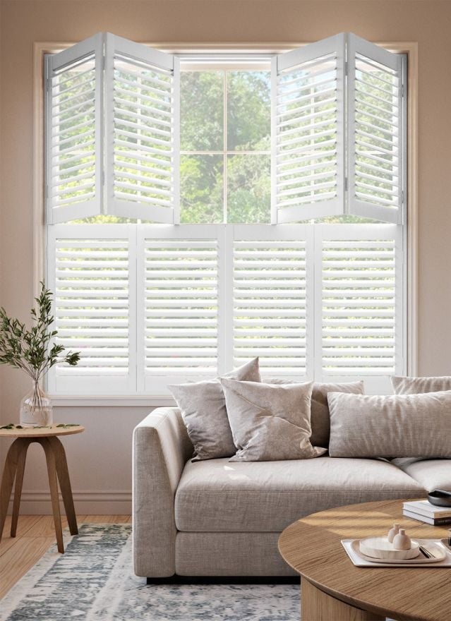 Vivid White Tier on Tier Shutter