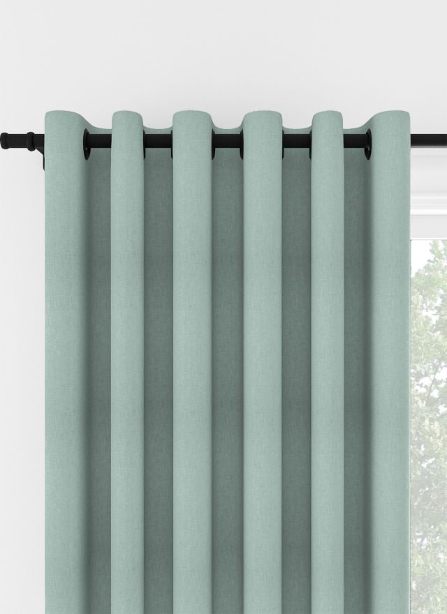 Laura Ashley Easton Grey Green Eyelet Curtain