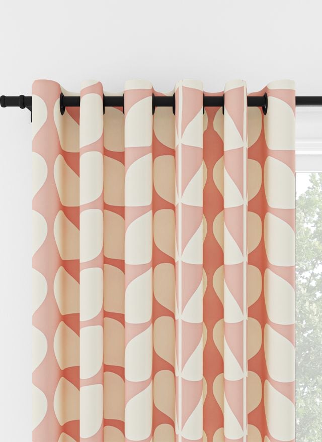 Orla Kiely Jumbo Solid Stem Pink Eyelet Curtain