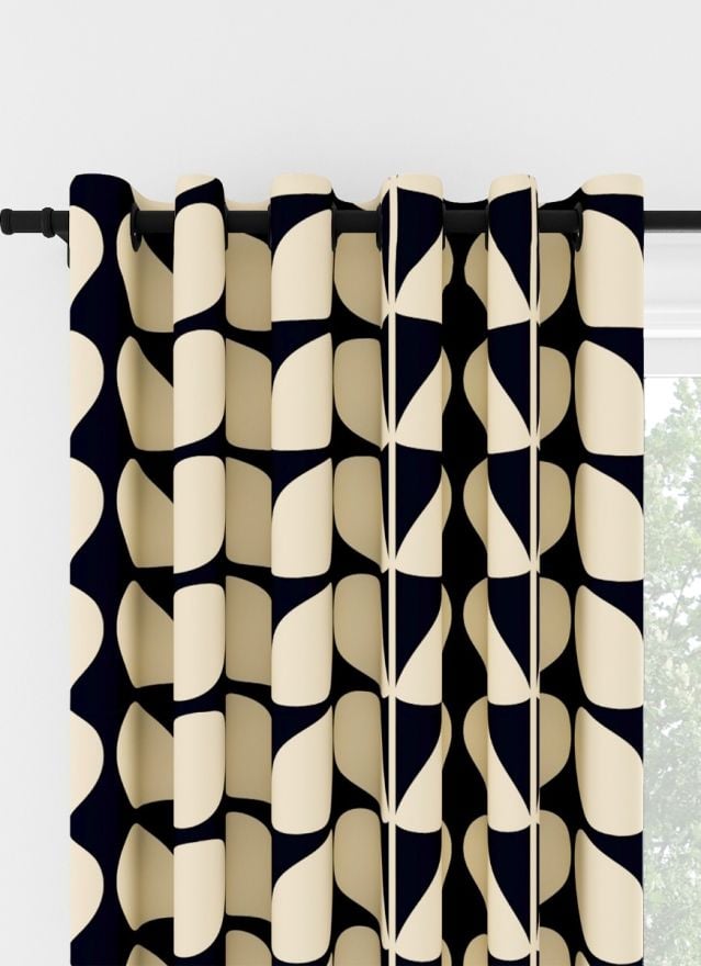 Orla Kiely Jumbo Solid Stem Whale Eyelet Curtain