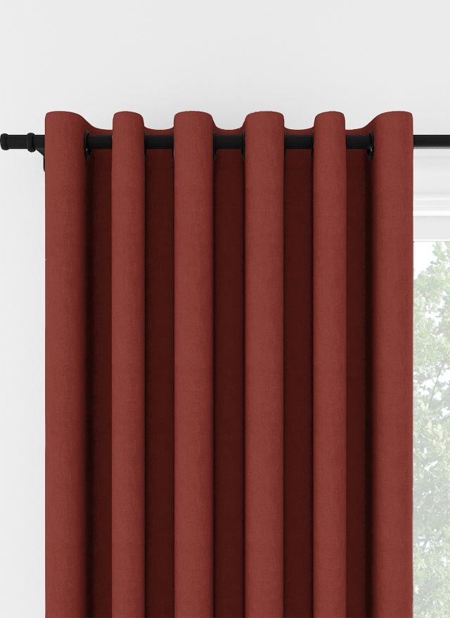 Laura Ashley Swanson Crimson Eyelet Curtain