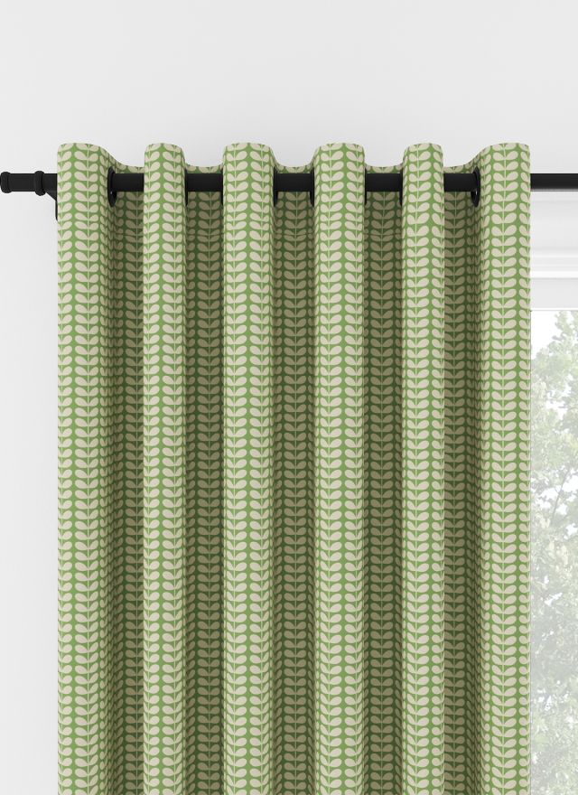Orla Kiely Tiny Stem Green Eyelet Curtain