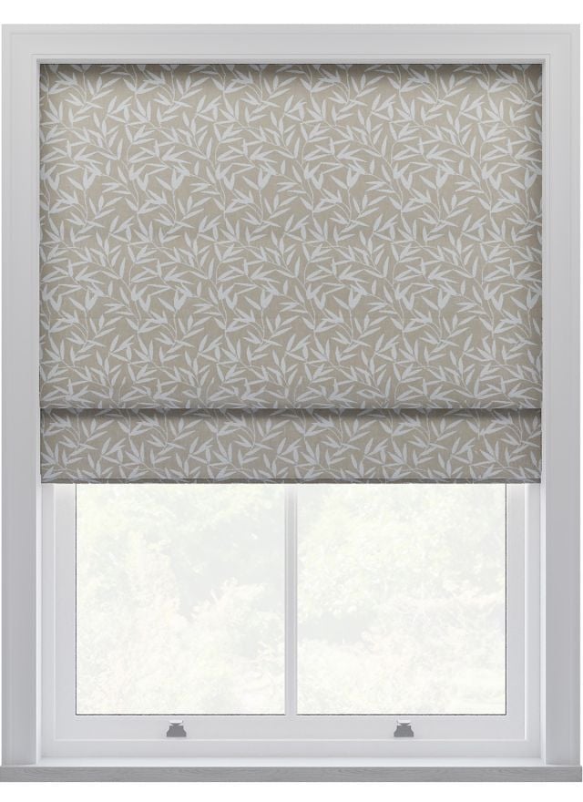 Laura Ashley Willow Leaf Chenille Natural Roman Blind