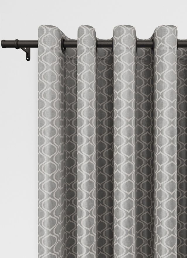 Grey geometric discount curtains