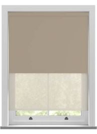 Bella Natural Hessian & Nico Beige Double roller Blind