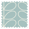 Orla Kiely Jumbo Linear Stem Aqua Pencil Pleat Curtain