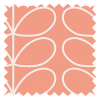 Orla Kiely Jumbo Linear Stem Bubblegum Pencil Pleat Curtain