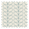 Orla Kiely Linear Stem Dark Powder Blue Pencil Pleat Curtain