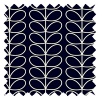 Orla Kiely Linear Stem Navy Whale Pencil Pleat Curtain