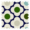 Orla Kiely Spot Flower Blue Multi Eyelet Curtain