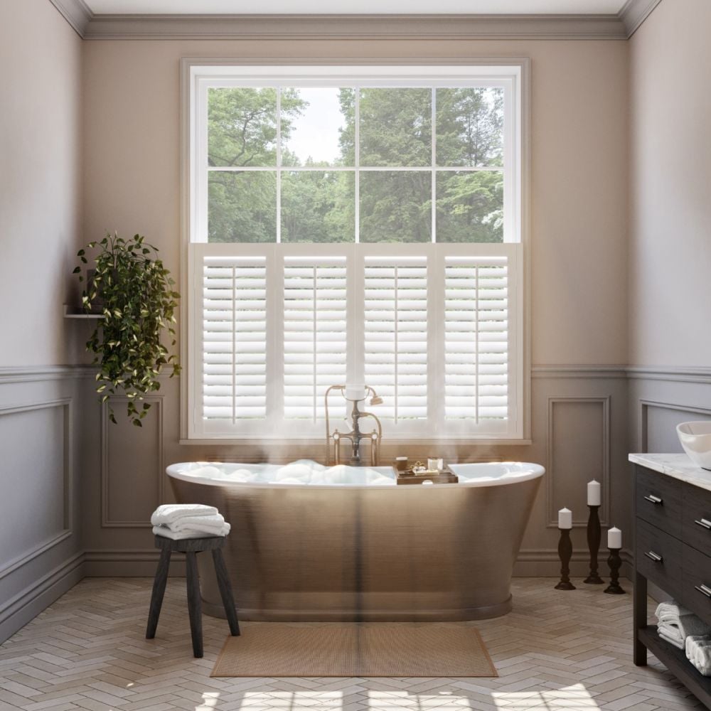Silk White Café Style Shutter